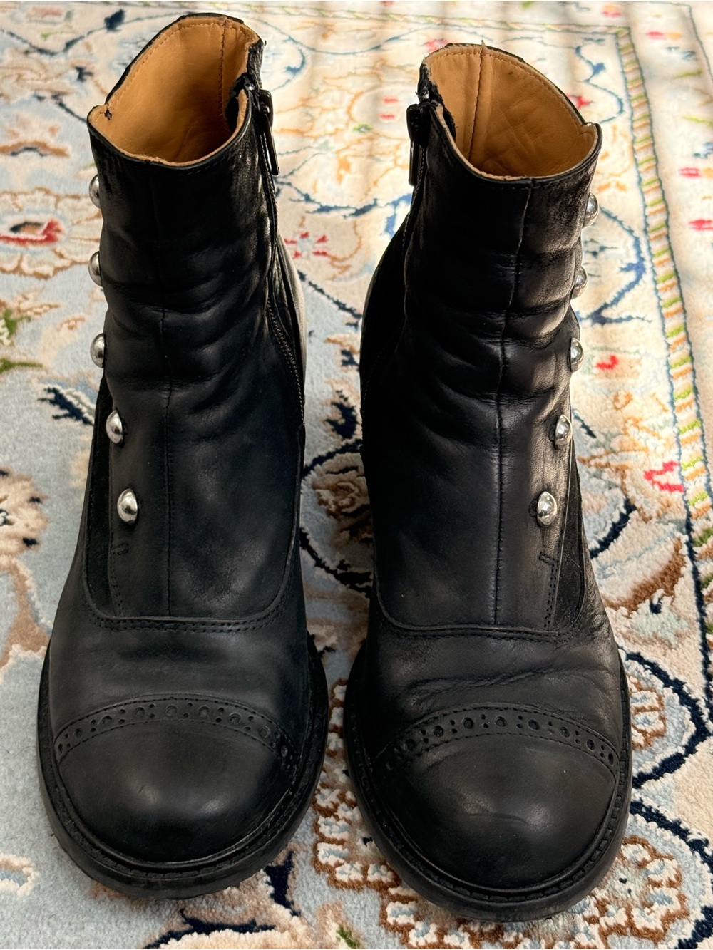 John Fluevog Black Leather Venables bootie from East End collection
